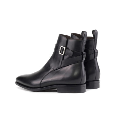 DapperFam Rohan in Black Men's Italian Leather Jodhpur Boot in #color_