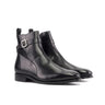 DapperFam Rohan in Black Men's Italian Leather Jodhpur Boot in Black #color_ Black