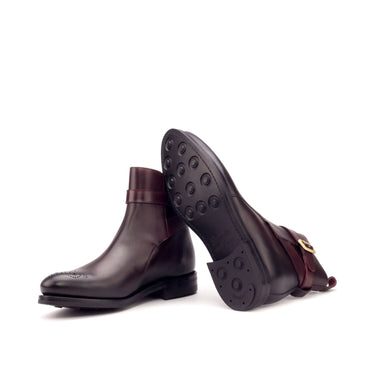 DapperFam Rohan in Burgundy Men's Italian Leather Jodhpur Boot in #color_