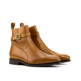 DapperFam Rohan in Cognac Men's Italian Leather Jodhpur Boot in Cognac #color_ Cognac