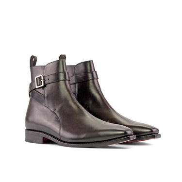 DapperFam Rohan in Dark Brown Men's Italian Leather Jodhpur Boot in Dark Brown #color_ Dark Brown