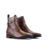 DapperFam Rohan in Med Brown Men's Italian Leather Jodhpur Boot in Med Brown #color_ Med Brown