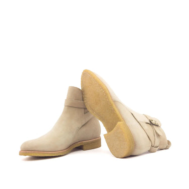 DapperFam Rohan in Taupe Men's Italian Suede Jodhpur Boot in #color_