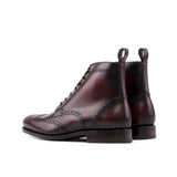 DapperFam Valiant in Burgundy Men's Italian Leather Military Brogue in #color_