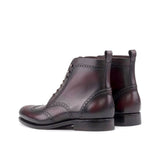 DapperFam Valiant in Burgundy Men's Italian Leather Military Brogue in #color_