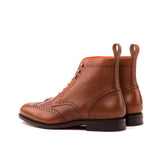 DapperFam Valiant in Med Brown Men's Italian Full Grain Leather Military Brogue in #color_