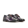 DapperFam Vero in Grey / Purple Men's Hand-Painted Patina Derby in Grey / Purple #color_ Grey / Purple