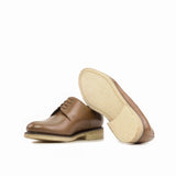 DapperFam Vero in Med Brown Men's Italian Leather Derby in #color_