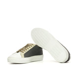 DapperFam Verve in Grey / Nude / White Men's Italian Leather Low Kick in #color_