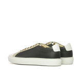 DapperFam Verve in Grey / Nude / White Men's Italian Leather Low Kick in #color_