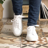 DapperFam Verve in White Men's Italian Leather Low Kick in #color_