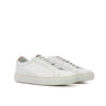 DapperFam Verve in White Men's Italian Leather Low Kick in White D - Standard Width #color_ White D - Standard Width