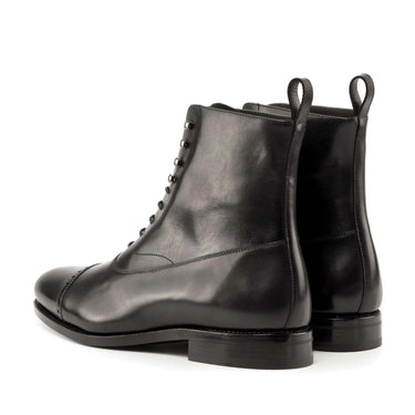 DapperFam Vittorio in Black Men's Italian Leather Balmoral Boot in #color_