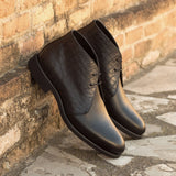 DapperFam Vivace in Black Men's Italian Leather Chukka in #color_