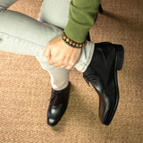 DapperFam Vivace in Black Men's Italian Leather Chukka in #color_