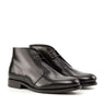 DapperFam Vivace in Black Men's Italian Leather Chukka in Black #color_ Black