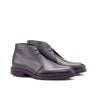 DapperFam Vivace in Black Men's Italian Leather Chukka in Black #color_ Black