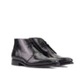 DapperFam Vivace in Black Men's Italian Leather Chukka in Black #color_ Black