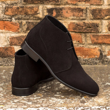 DapperFam Vivace in Black Men's Lux Suede Chukka in #color_