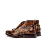 DapperFam Vivace in Brown Men's Hand-Painted Patina Chukka in #color_