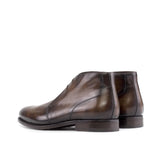 DapperFam Vivace in Brown Men's Hand-Painted Patina Chukka in #color_