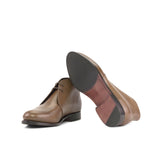 DapperFam Vivace in Brown Men's Italian Leather Chukka in #color_