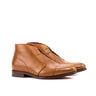 DapperFam Vivace in Cognac / Med Brown Men's Italian Leather Chukka in Cognac / Med Brown #color_ Cognac / Med Brown