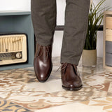 DapperFam Vivace in Dark Brown Men's Italian Leather Chukka in #color_