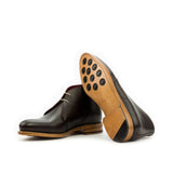 DapperFam Vivace in Dark Brown Men's Italian Leather Chukka in #color_