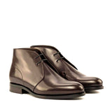 DapperFam Vivace in Dark Brown Men's Italian Leather Chukka in Dark Brown #color_ Dark Brown