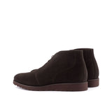 DapperFam Vivace in Dark Brown Men's Lux Suede Chukka in #color_