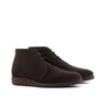 DapperFam Vivace in Dark Brown Men's Lux Suede Chukka in Dark Brown #color_ Dark Brown