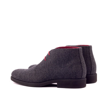 DapperFam Vivace in Dark Grey Men's Flannel Chukka in #color_