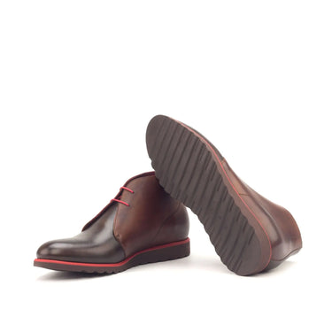 DapperFam Vivace in Med Brown / Dark Brown Men's Italian Leather Chukka in #color_