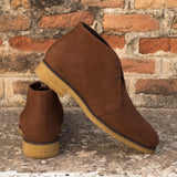 DapperFam Vivace in Med Brown Men's Lux Suede Chukka in #color_