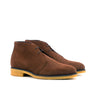 DapperFam Vivace in Med Brown Men's Lux Suede Chukka in Med Brown #color_ Med Brown