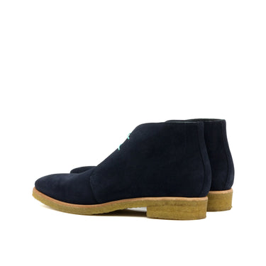 DapperFam Vivace in Navy Men's Lux Suede Chukka in #color_