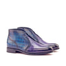 DapperFam Vivace in Purple / Denim Men's Hand-Painted Patina Chukka in Purple / Denim #color_ Purple / Denim