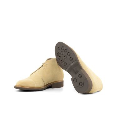 DapperFam Vivace in Sand Men's Lux Suede Chukka in #color_