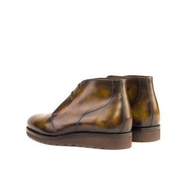 DapperFam Vivace in Tobacco Men's Hand-Painted Patina Chukka in #color_