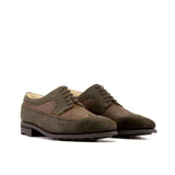 DapperFam Zephyr in Brown Men's Italain Suede Longwing Blucher in Brown #color_ Brown