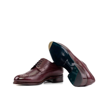 DapperFam Zephyr in Burgundy Men's Italian Leather Longwing Blucher in #color_