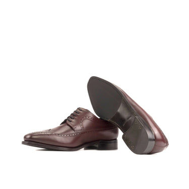 DapperFam Zephyr in Burgundy Men's Italian Leather Longwing Blucher in #color_