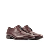 DapperFam Zephyr in Burgundy Men's Italian Leather Longwing Blucher in Burgundy #color_ Burgundy