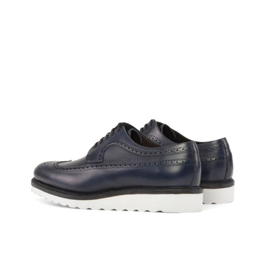 DapperFam Zephyr in Navy Men's Italian Leather Longwing Blucher in #color_