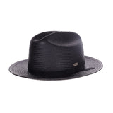 DapperFam The Buckhead Cattleman Crown Western Hat in Black #color_ Black