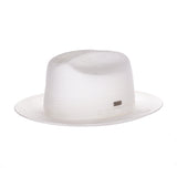 DapperFam The Buckhead Cattleman Crown Western Hat in White #color_ White