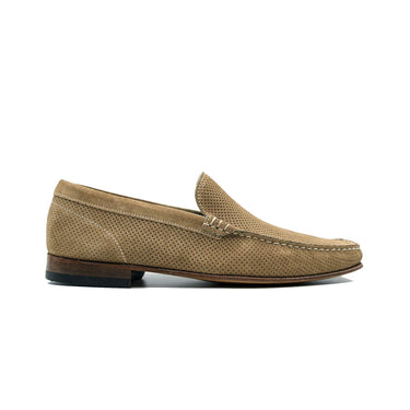 Giovacchini Diego in Savana Suede Slip-On Moccasins in Savana #color_ Savana