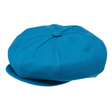 Dobbs Chap Wool Flat Cap in Teal #color_ Teal