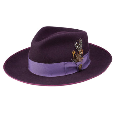 Dobbs Cool Kid Wool Felt Pinch Front Fedora in Burgundy #color_ Burgundy